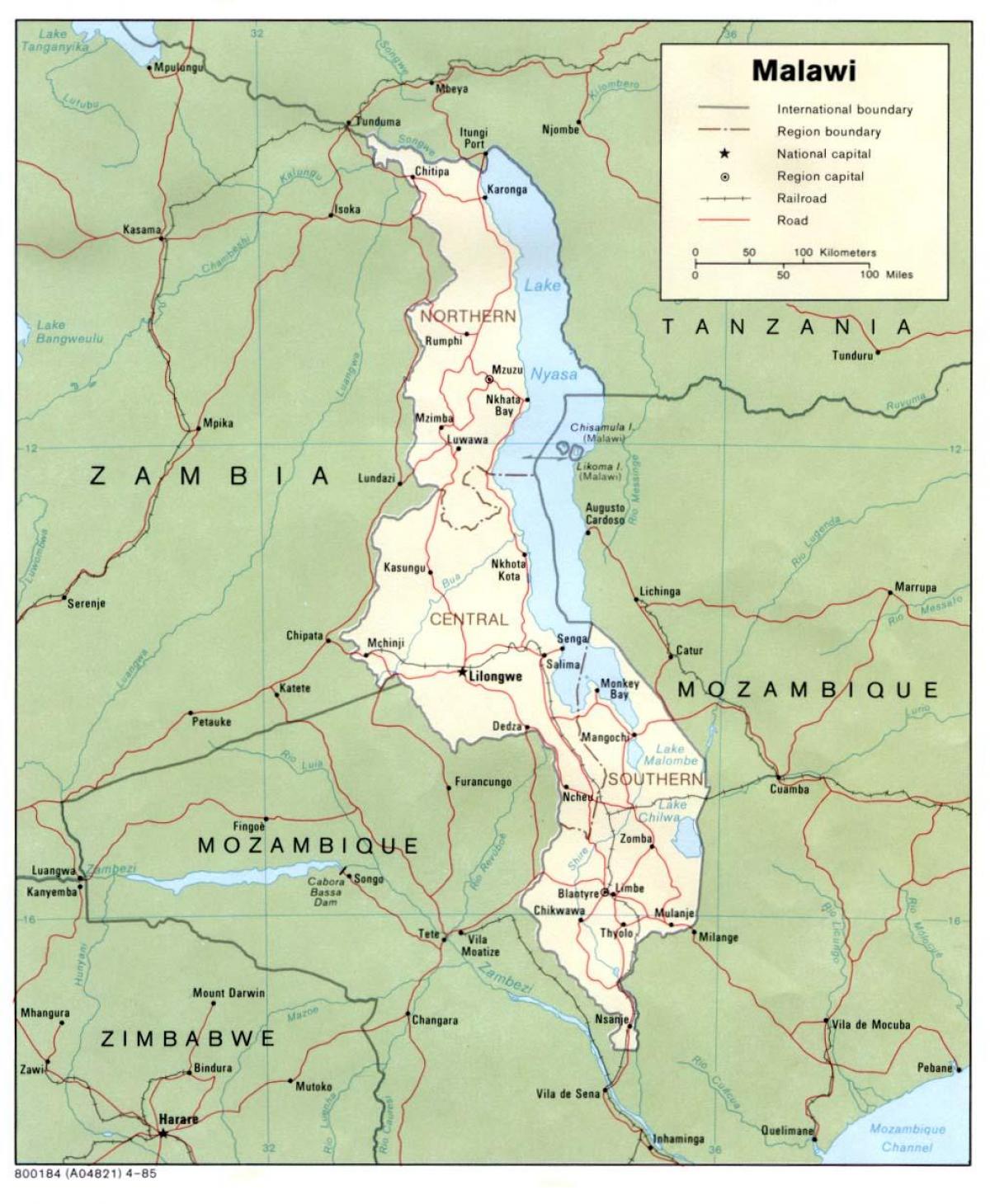 马拉维地图