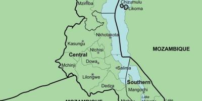 地图马拉维表示区