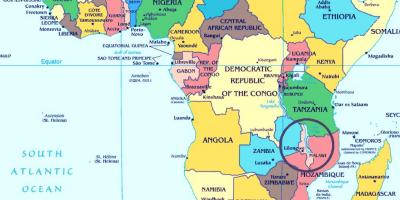 马拉维国家在世界地图