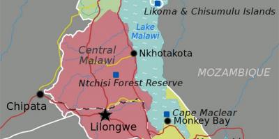 地图马拉维湖非洲